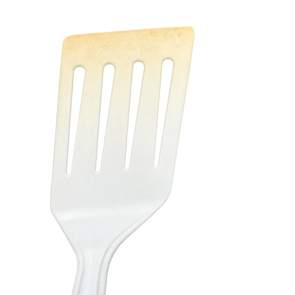 Vintage Hutzler Lopol Slotted Spatula Turner Off White Cream No 717 Made in USA